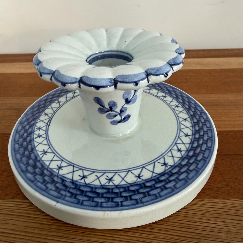 Royal Copenhagen Tranquebar Blue Candle Holder